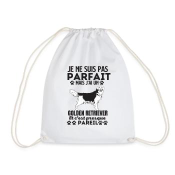 Golden retriever 1 - Sac de sport léger - blanc - Devant