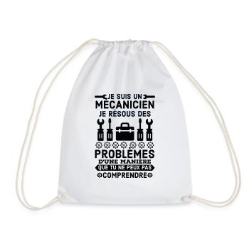 Je suis un mécanicien - Sac de sport léger - blanc - Devant