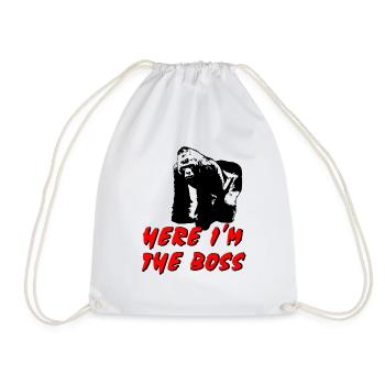 Gorilla - Monkey - Drawstring Bag - white - Front