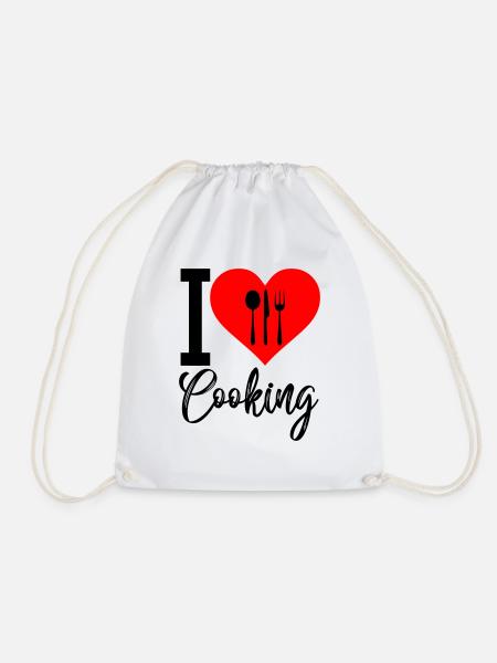 i love cooking - Turnbeutel - Weiß