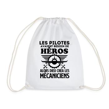 Humour mécanicien avion - Sac de sport léger - blanc - Devant
