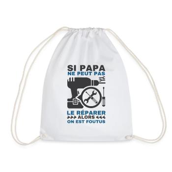 Papa bricoleur 4 - Sac de sport léger - blanc - Devant