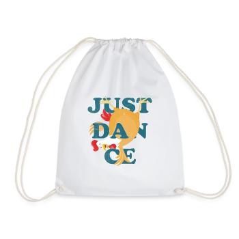 Funny Cartoon dance Chicken Just Dance - Drawstring Bag - white - Front