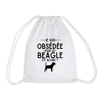 Obsédée par le beagle - Sac de sport léger - blanc - Devant
