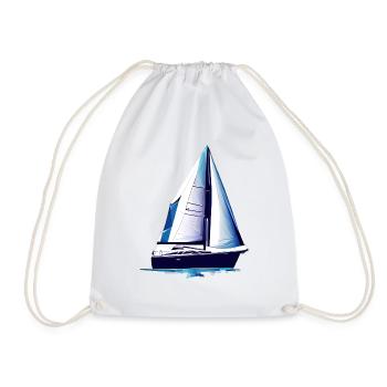 Sailor Sailing Sailing Sailing Ship Sailboat - Drawstring Bag - white - Front