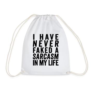 Je n'ai jamais simulé un sarcasme de ma vie - Sac de sport léger - blanc - Devant