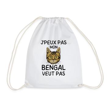 Mon Chat BENGAL ne veut pas - Sac de sport léger - blanc - Devant