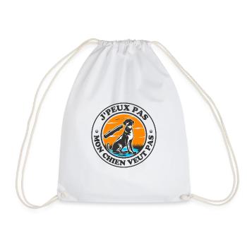 Je peux pas mon chien ne veut pas 1 - Sac de sport léger - blanc - Devant