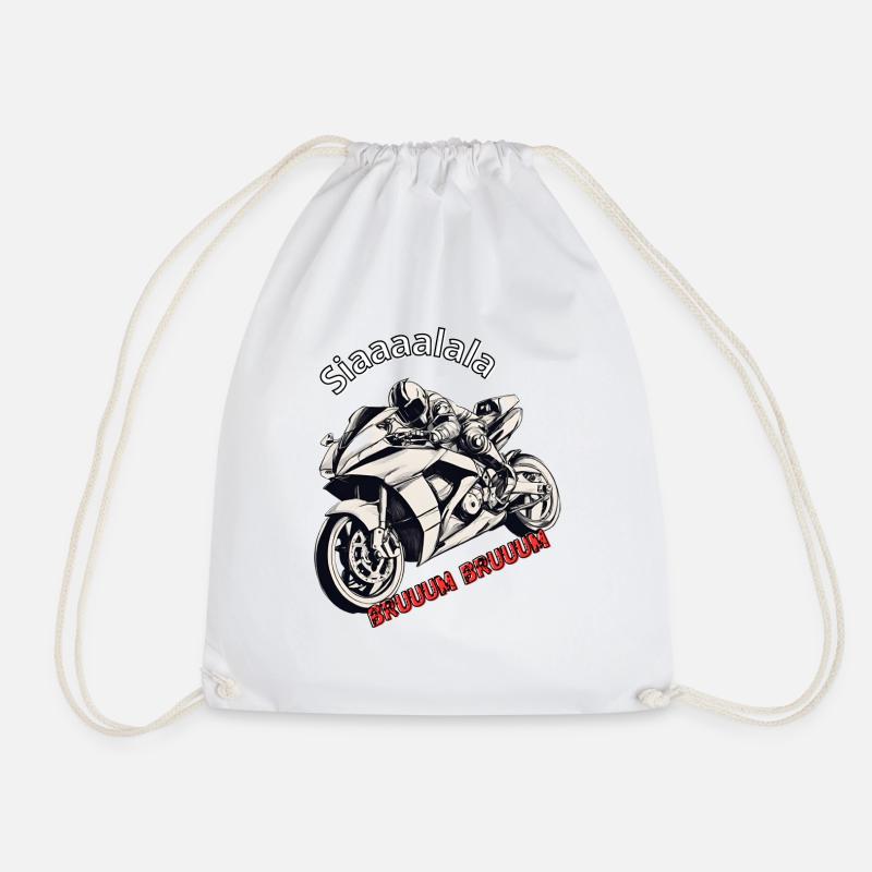 Bruuum - Drawstring Bag - white