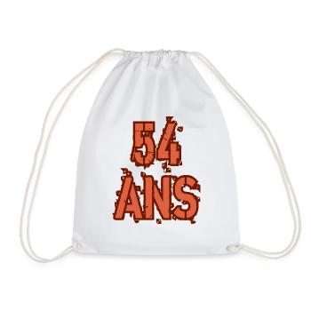 54 ANS - Sac de sport léger - blanc - Devant