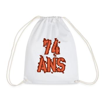 74 ANS - Sac de sport léger - blanc - Devant