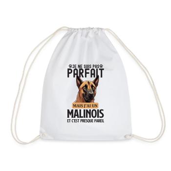 Berger belge malinois chien de race - Sac de sport léger - blanc - Devant