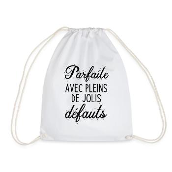 femme parfaite avec pleins de jolis défauts 2 - Sac de sport léger - blanc - Devant