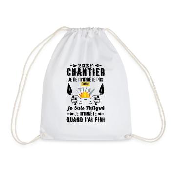 Humour chantier construction maçon 2 - Sac de sport léger - blanc - Devant
