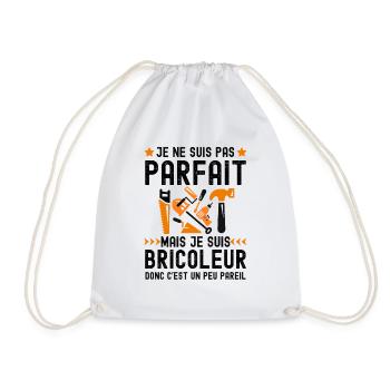 je suis pas parfait je suis un bricoleur 2 - Sac de sport léger - blanc - Devant