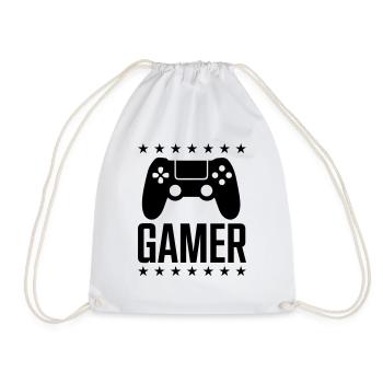 gamer spiel controller - Turnbeutel - Weiß - Vorne