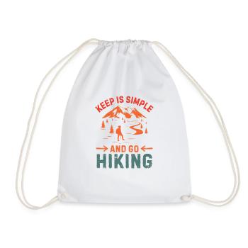 Hiking, outdoor - Drawstring Bag - white - Front