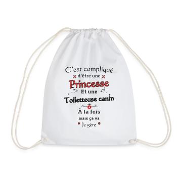 Prinesse Toiletteuse canin - Sac de sport léger - blanc - Devant