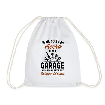 Cadeau mécanicien garagiste - Sac de sport léger - blanc - Devant