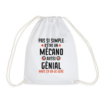 Pas facile d être un mécanicien aussi génial - Sac de sport léger - blanc - Devant