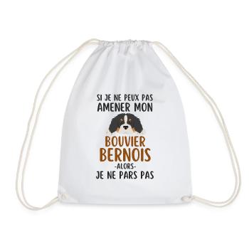 Chien de race bouvier bernois - Sac de sport léger - blanc - Devant