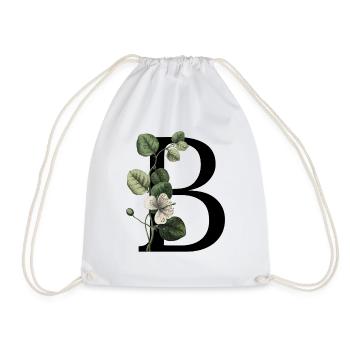 lettre b botanique vert - Sac de sport léger - blanc - Devant