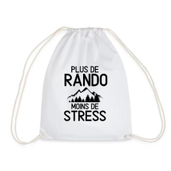 Plus de randonnée moins de stress - Sac de sport léger - blanc - Devant