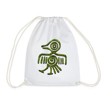maya mexico aztec mexican tribar indian skull inca - Drawstring Bag - white - Front