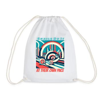 Escargot sur l’autoroute - Sac de sport léger - blanc - Devant