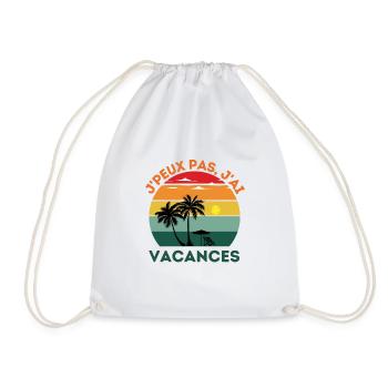 Je ne peux pas j ai vacances d été - Sac de sport léger - blanc - Devant