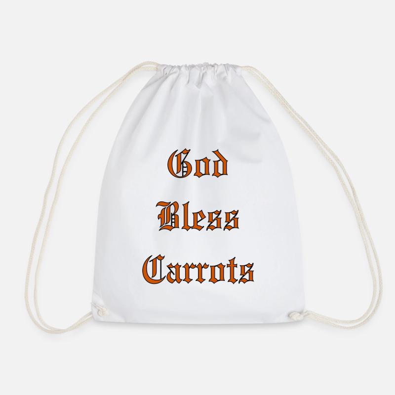 GodBlessCarrots - Drawstring Bag - white