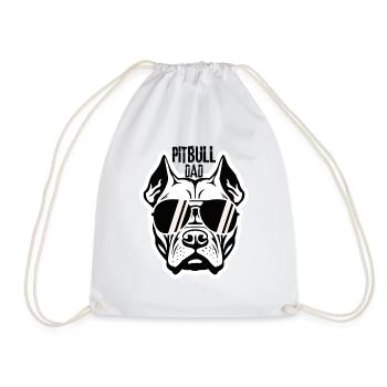 PITBULL DAD - Turnbeutel - Weiß - Vorne