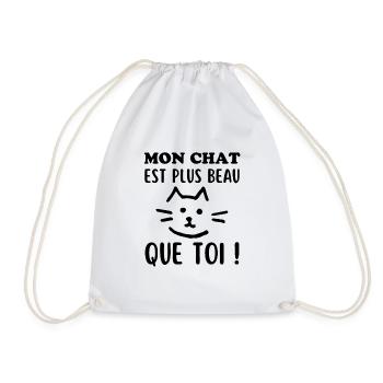 Mon Chat doux est plus beau que toi - Sac de sport léger - blanc - Devant