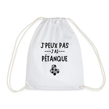 Humour pétanque - Sac de sport léger - blanc - Devant