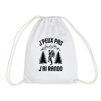 Je peux pas j ai randonnées rando - Sac de sport léger - blanc - Devant