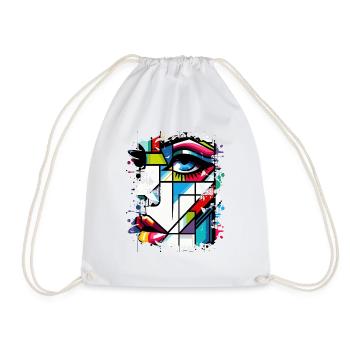 Frauen Girl Power Design Kunst Weiblicher Feminismus Symbol - Turnbeutel - Weiß - Vorne