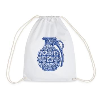 Ornaments bomb - Drawstring Bag - white - Front