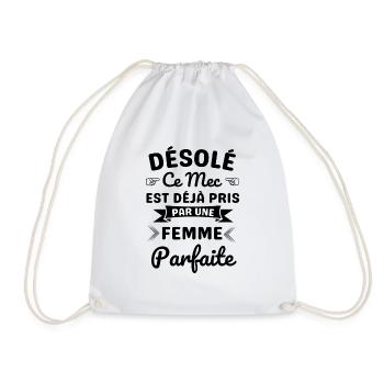 Ce Mec Est déjà pris par une femme parfaite - Sac de sport léger - blanc - Devant
