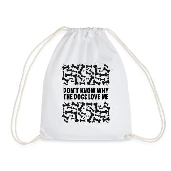 Dog Mugwort Dog Lover Dog Meadow Dog Trainer - Drawstring Bag - white - Front