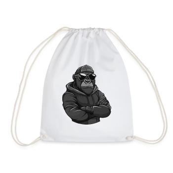Bande dessinée Gorilla Animal - Sac de sport léger - blanc - Devant