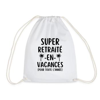 Super retraité en vacances - Sac de sport léger - blanc - Devant