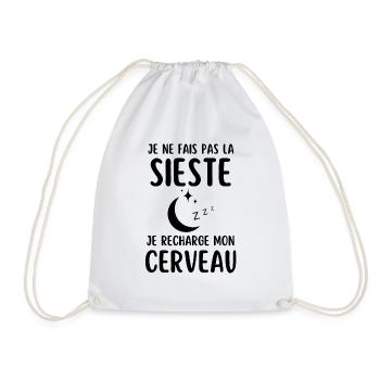 Humour sieste dormir - Sac de sport léger - blanc - Devant