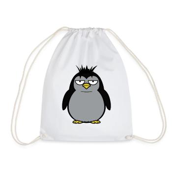 Pingwin xxl - Drawstring Bag - white - Front