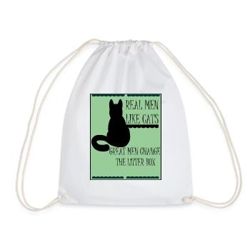 CAT - Drawstring Bag - white - Front