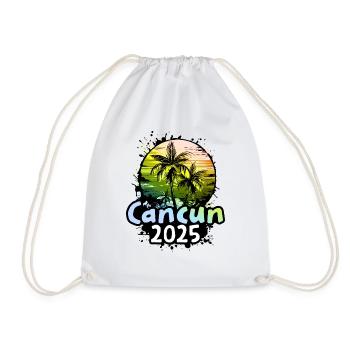 Cancun 2025 Palmiers des Fêtes - Sac de sport léger - blanc - Devant