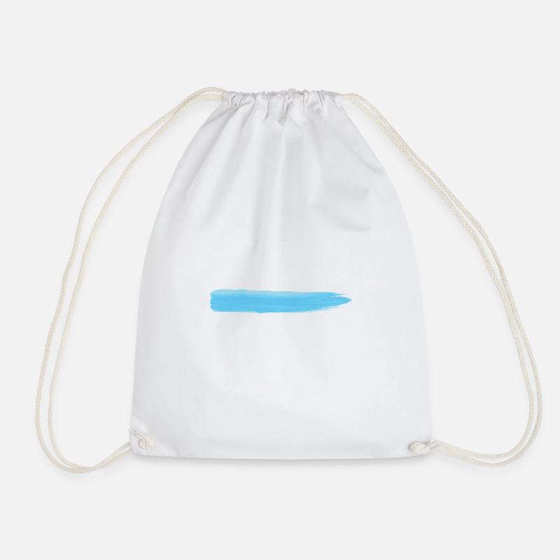 Farbstrich blau Klecks Farbspritzer Maler Geschenk - Turnbeutel - Weiß