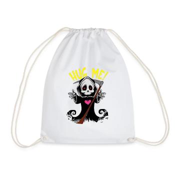 Sensenmann with heart Gothic Death Heavy Metal Pink - Drawstring Bag - white - Front