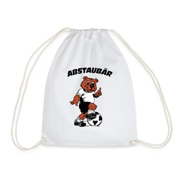 Abstaubär weiss schwarz - Turnbeutel - Weiß - Vorne