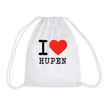 I love Hupen - Turnbeutel - Weiß - Vorne