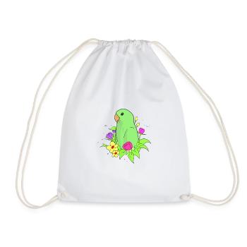 Dwarf Parrot Parakeet Parrots Inseparable - Drawstring Bag - white - Front